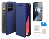 Etui z klapką do XIAOMI 17T 5G obudowa niebieski case + folia ochronna TPU