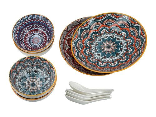 Kpl. 4 miseczek z łyżeczkami + 2 talerze na Arena.pl