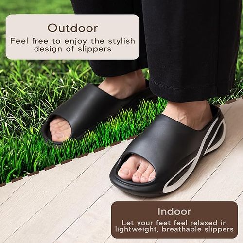 Sandały Klapki unisex wysokiej jakości materiał EVA czarne 44-45 na Arena.pl