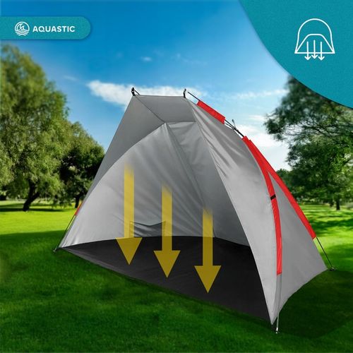 Namiot plażowy AQUASTIC Concielo szary UPF50+ Ochrona przed słońcem na Arena.pl