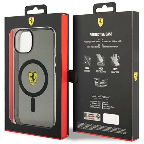 Etui Ferrari do iPhone 15 Plus, iPhone 14 Plus, Czarny MagSafe na Arena.pl