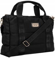 TOREBKA DUŻA SHOPPER MONNARI CZARNA NA RAMIĘ Listonoszka WODOODPORNA A4