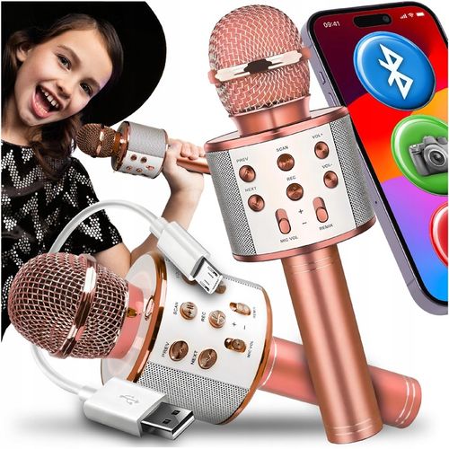 MIKROFON BEZPRZEWODOWY KARAOKE GŁOŚNIK BLUETOOTH PREZENT DLA DZIECI na Arena.pl