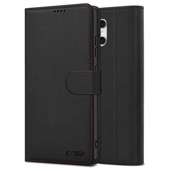 tech-protect wallet galaxy a57 5g black/red zdjęcie 3