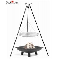 GRILL OGRODOWY COOKKING 180 CM, NIERDZEWNY RUSZT 70 CM+PALENISKO BALI 80 CM