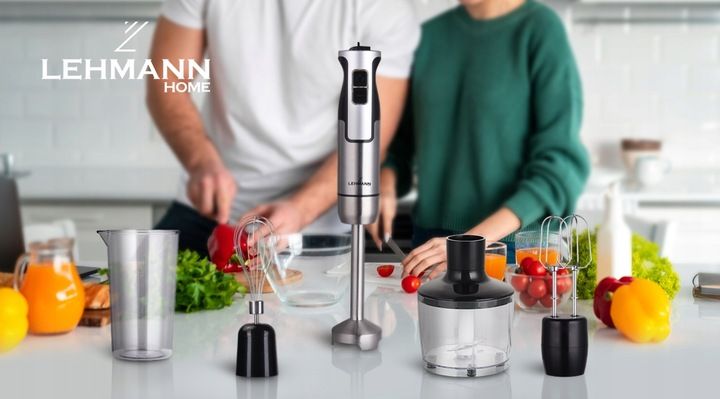 BLENDER WIELOFUNKCYJNY RĘCZNY ROZDRABNIACZ MOCNY 1200W Srebrny MIKSER zdjęcie 14
