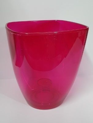 osłonka / doniczka storczyk 15 transparent amarant zdjęcie 1