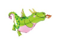 Balon foliowy, „Smok, zielony”, 90 cm x 76 cm [balon na hel]