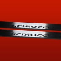 Listwa progowa VOLKSWAGEN SCIROCCO MK3 Stal nierdzewna 304 mat z czarnymi