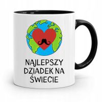 Kubek Czarny Prezent Dla Dziadka Najlepszy Dziadek Z Nadrukiem Ze Zdjęciem