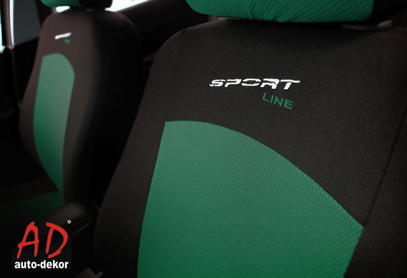 Uniwersalne pokrowce samochodowe SPORT LINE Zielone do LEXUS LS zdjęcie 2