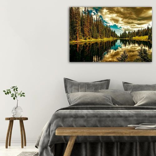 Deco Panel, Las nad górskim jeziorem 4 90x60 na Arena.pl