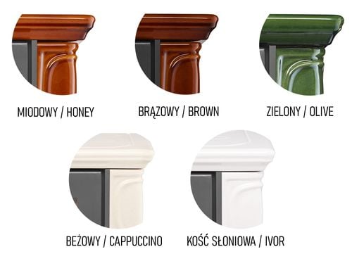 Piec kominek kaflowy wolnostojący koza ATOL 10 kW kolor honey na Arena.pl