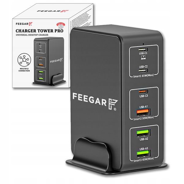 Ładowarka Sieciowa Feegar Tower Pro 140W Usb Typ C zdjęcie 1