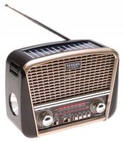 Radio RETRO Przenośne SOLARNE Głośnik Latarka MP3 USB Solar BLUETOOTH 1430