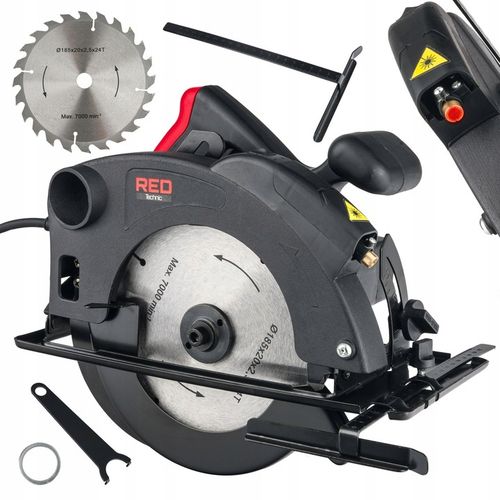 PIŁA TARCZOWA PILARKA RĘCZNA DO DREWNA Z LASEREM 2250W PRZECINARKA 185 na Arena.pl