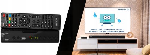 TUNER DEKODER HDMI FULL HD DVB-T2 TELEWIZJA H.265 HEVC USB BATERIE PILOT na Arena.pl