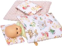Pościel dla lalki - minky i bawełna pościele BOBO Baśniowe zwierzaki