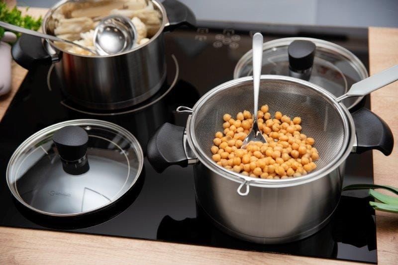 Sitko nierdzewne z rączką 20 cm PRACTICO stal tworzywo antracyt zdjęcie 3