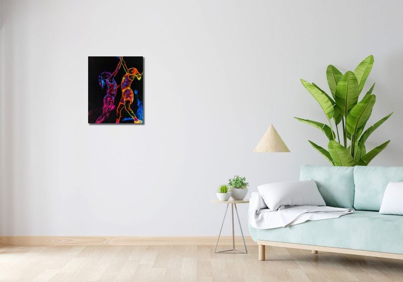 Obraz 40x50cm Mecz W Kosza zdjęcie 2