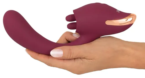 javida 2-function vibrator & licking system silikonowy 20,6 cm fioletowy na Arena.pl