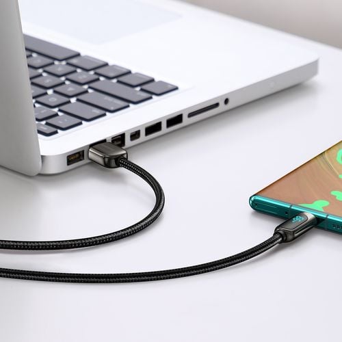 kabel przewód display fast charging data usb-a - usb-c 66w 1m - czarny na Arena.pl