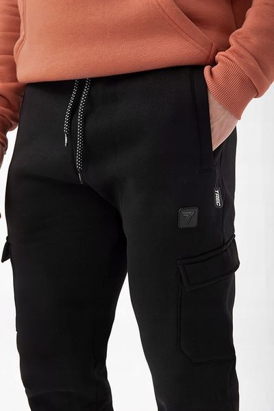 Czarne spodnie męskie BASIC PANTS CARGO 150 T BLACK rozmiar M zdjęcie 2