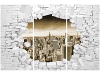 OBRAZ CITY VIEW CEGŁA KAMIENIE WIDOK