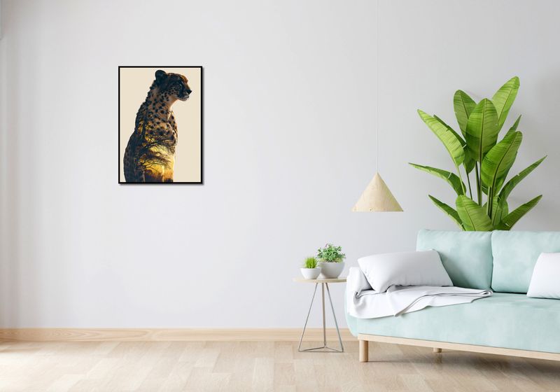 Plakat 50x70cm Gepard Duch Sawanny zdjęcie 4