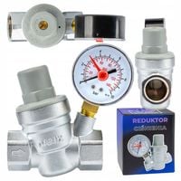 REDUKTOR CIŚNIENIA WODY Z MANOMETREM 3/4'' DN20 REGULATOR 1,5-6,5 BAR