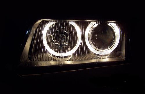 Lampy reflektory Audi A4 b5 depo ringi chrom na Arena.pl