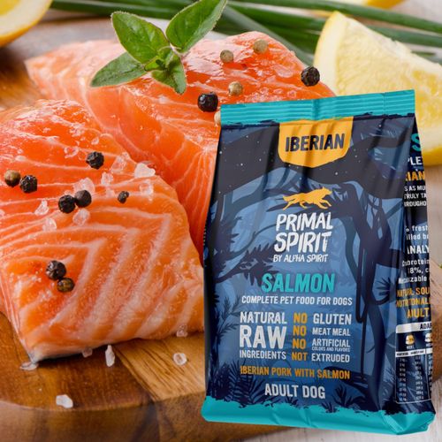 sucha karma dla psa primal spirit iberian salmon wieprzowina z łososiem 1kg na Arena.pl