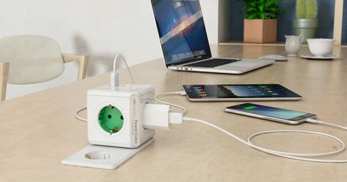Listwa kostka allocacoc PowerCube 4 gniazda 230V +2xUSB 2.1A na Arena.pl