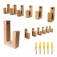 Wieszak drewniany na ścianę na ubrania rzeczy Surowy do Bejcy Oleju Dębowy