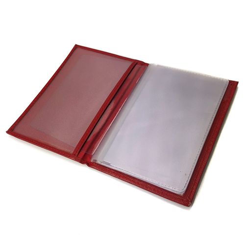 skórzane etui z systemem rfid - ciemnoczerwone na Arena.pl
