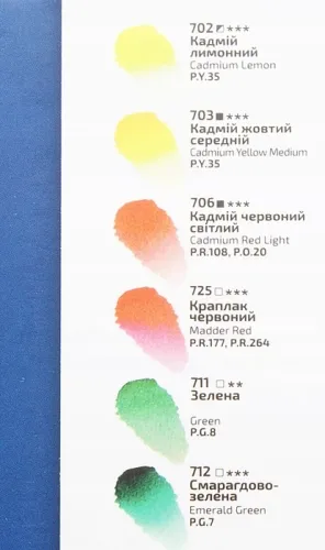 Farby akwarelowe Rosa wielokolorowy 12 szt. 2,5 ml na Arena.pl