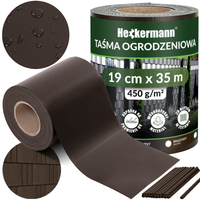 TAŚMA OGRODZENIOWA BRĄZOWA OSŁONA NA OGRODZENIE PŁOT PANELOWE + UV 19 x 35m