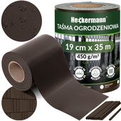 Taśma ogrodzeniowa 19cm x 35m Heckermann - Brązowa