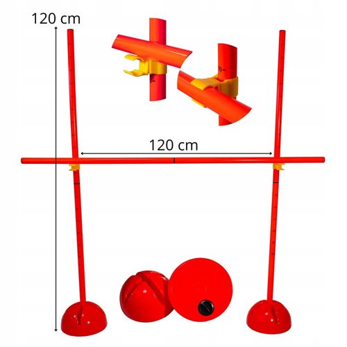 3x PRZESZKODA HOBBY HORSE DO SKAKANIA KOŃ NA KIJU Płotek Treningowy 120 CM na Arena.pl