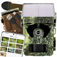 FOTOPUŁAPKA KAMERA LEŚNA MYŚLIWSKA 4K WIFI BT Z PANELEM SŁONECZNYM SOLAR