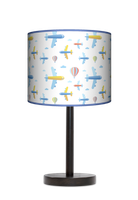 Lampa stołowa - drewniana duża - Samoloty