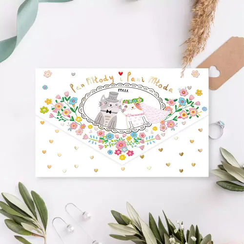 Karnet Koperta A5 Ślubny, Koty na Arena.pl