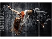 OBRAZ DZIEWCZYNA TAŃCZĄCA BREAKDANCE