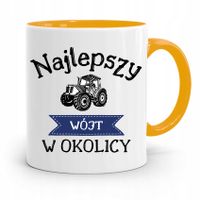 Dla Wójta Kubek Żółty Prezent Najlepszy W Okolicy Z Nadrukiem Ze Zdjęciem
