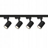 4X REFLEKTOR SZYNOWY LED GU10 CZARNY MAT ALUMINIUM 2M 1-FAZ