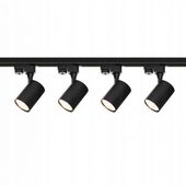 4X REFLEKTOR SZYNOWY LED GU10 CZARNY MAT ALUMINIUM 2M 1-FAZ