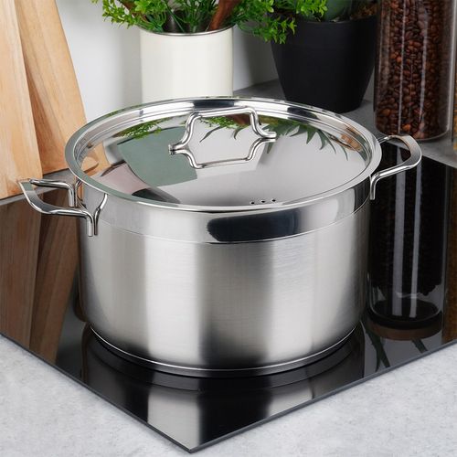 Garnek stalowy z pokrywką ANETT 26 cm, 8,2 l na Arena.pl