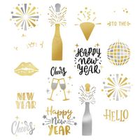 Tatuaże zmywalne sylwestrowe Happy New Year