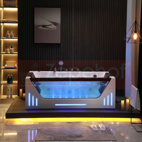 Wanna z hydromasażem EBX-7066 white prostokątna 170cmx78cmx61cm Wodosp na Arena.pl