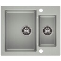 Zlewozmywak granitowy 1,5 komorowy bez ociekacza WESTA 80 szary 59